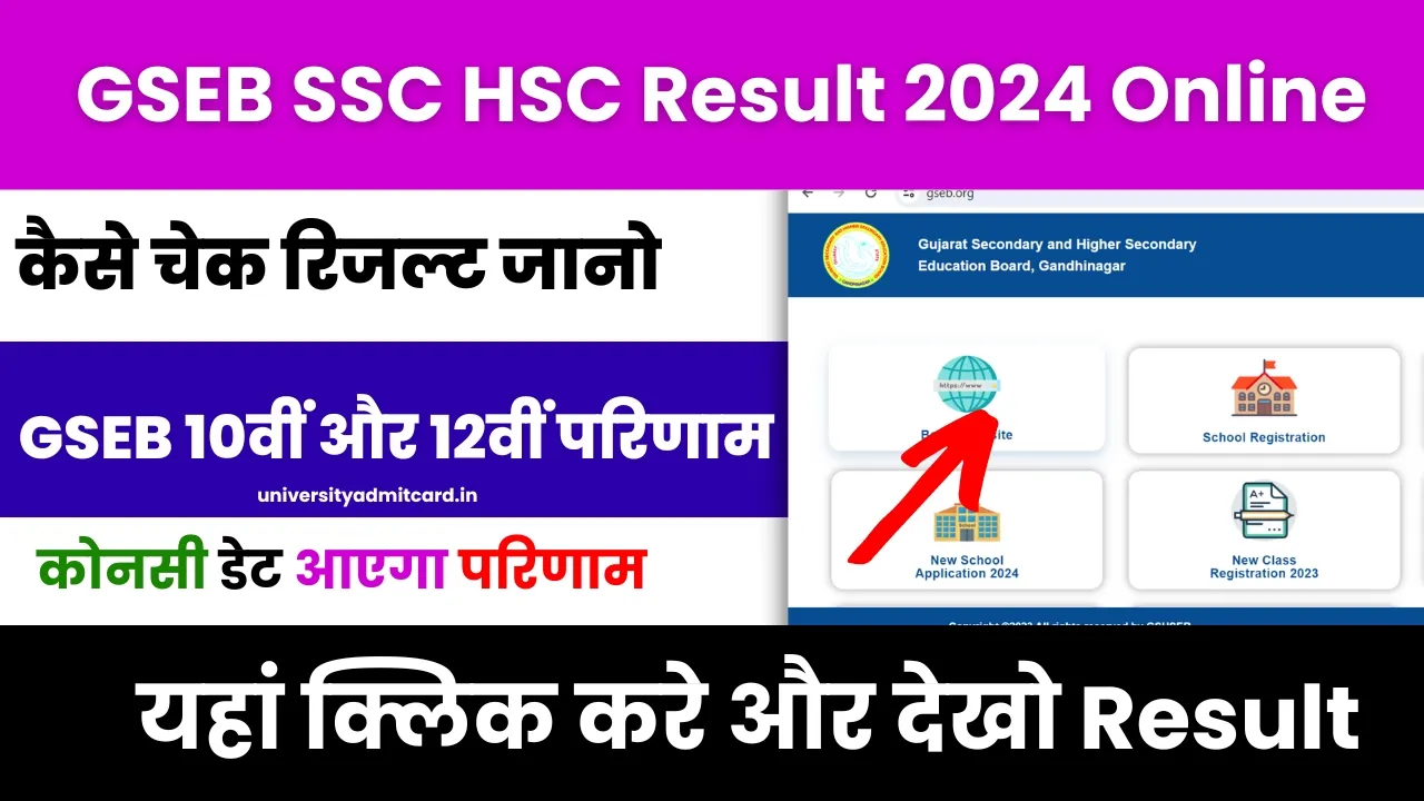 GSEB SSC HSC Result 2024 Online